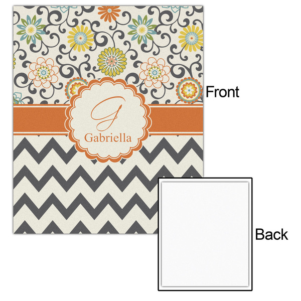 Swirls, Floral & Chevron 20x24 - Matte Poster - Front & Back