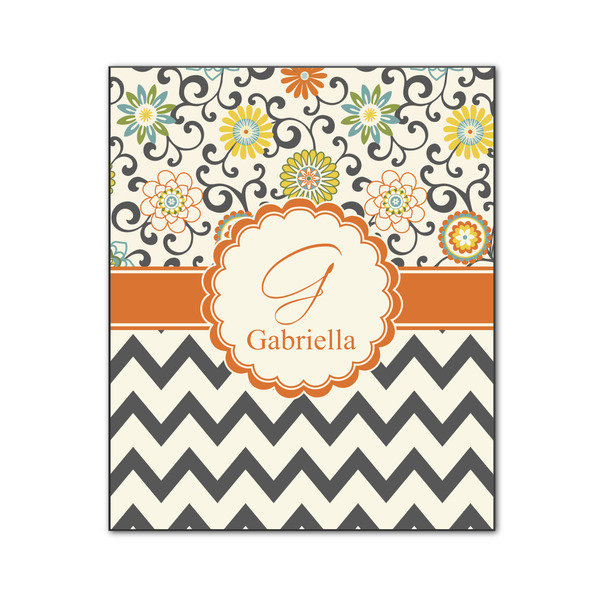 Swirls, Floral & Chevron 20x24 Wood Print - Front View