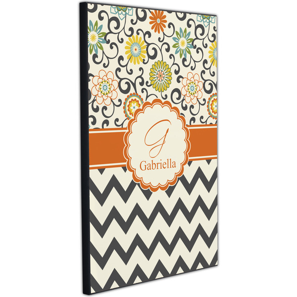 Swirls, Floral & Chevron 20x30 Wood Print - Angle View