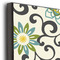Swirls, Floral & Chevron 20x30 Wood Print - Closeup