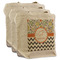 Swirls, Floral & Chevron 3 Reusable Cotton Grocery Bags - Front View