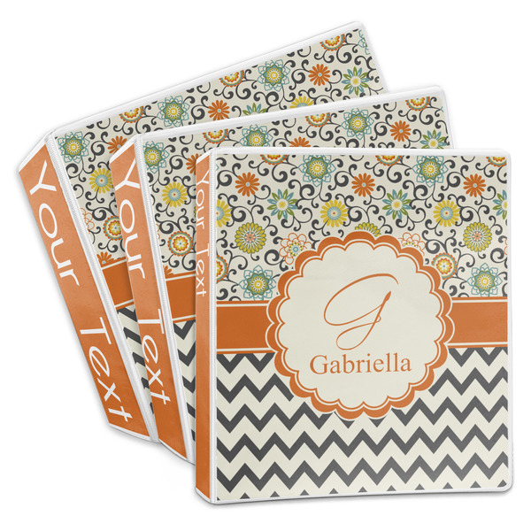 Swirls, Floral & Chevron 3-Ring Binder Group