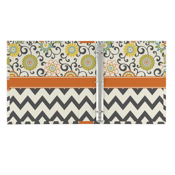 Swirls, Floral & Chevron 3 Ring Binders - Full Wrap - 1" - OPEN INSIDE