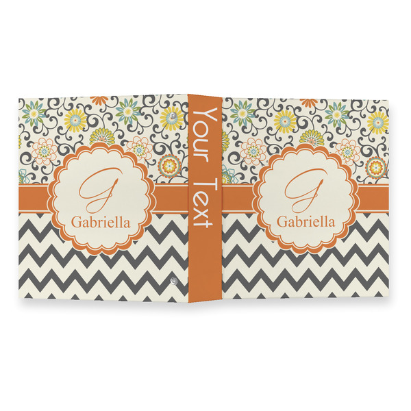 Swirls, Floral & Chevron 3 Ring Binders - Full Wrap - 1" - OPEN OUTSIDE