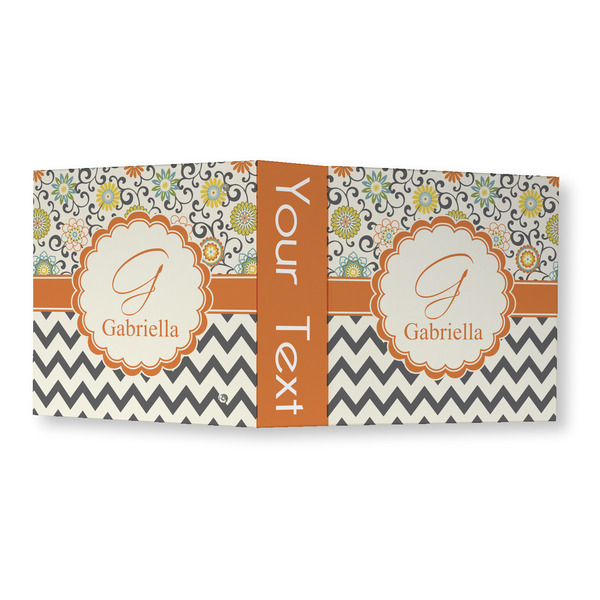 Swirls, Floral & Chevron 3 Ring Binders - Full Wrap - 3" - OPEN OUTSIDE