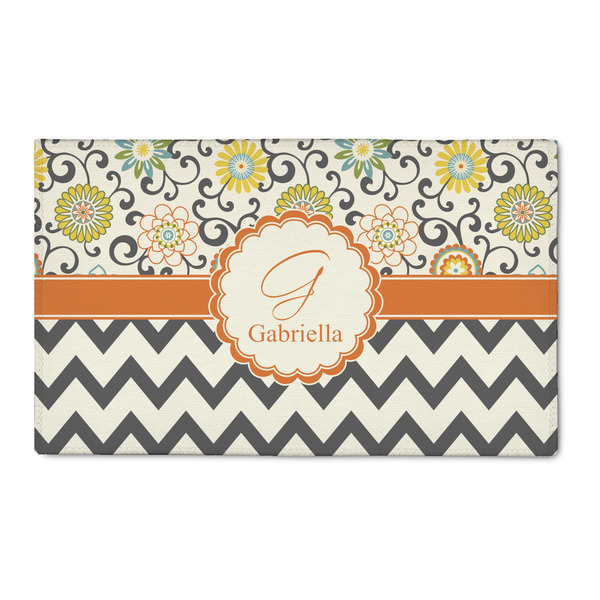 Custom Swirls, Floral & Chevron 3' x 5' Patio Rug (Personalized)