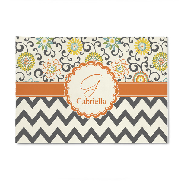 Custom Swirls, Floral & Chevron 4' x 6' Indoor Area Rug (Personalized)