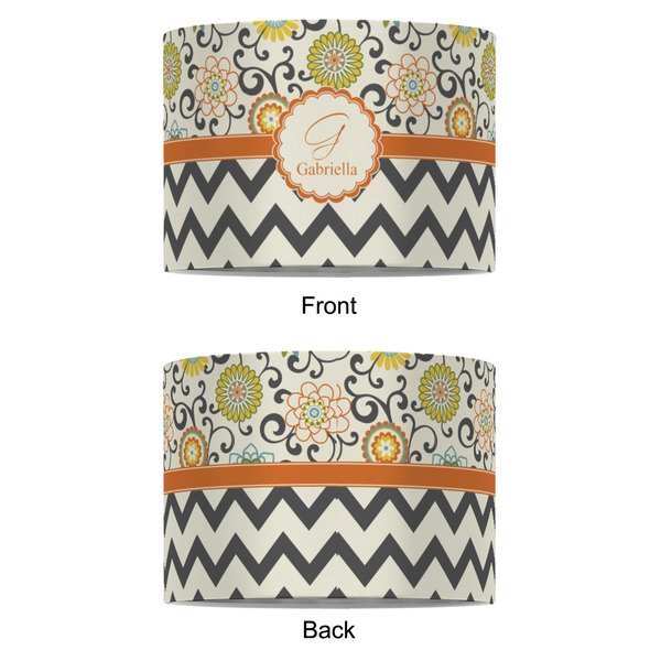 Swirls, Floral & Chevron 8" Drum Lampshade - APPROVAL (Fabric)