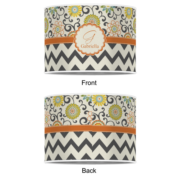 Swirls, Floral & Chevron 8" Drum Lampshade - APPROVAL (Poly Film)