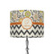 Swirls, Floral & Chevron 8" Drum Lampshade - ON STAND (Fabric)