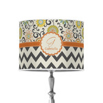 Swirls, Floral & Chevron 8" Drum Lamp Shade - Poly-film (Personalized)