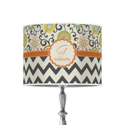 Swirls, Floral & Chevron 8" Drum Lamp Shade - Poly-film (Personalized)