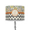 Swirls, Floral & Chevron 8" Drum Lampshade - ON STAND (Poly Film)
