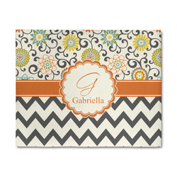 Swirls, Floral & Chevron 8' x 10' Patio Rug (Personalized)