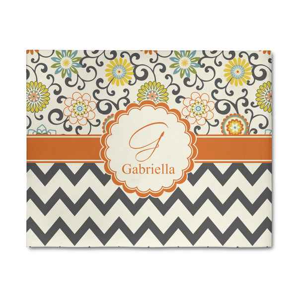 Custom Swirls, Floral & Chevron 8' x 10' Patio Rug (Personalized)