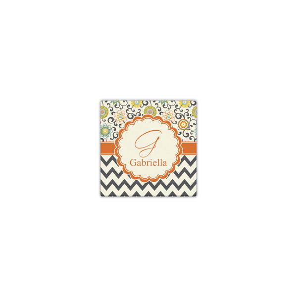 Swirls, Floral & Chevron 8x8 - Canvas Print - Front View