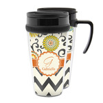 Swirls, Floral & Chevron Acrylic Travel Mug (Personalized)