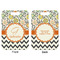 Swirls, Floral & Chevron Aluminum Luggage Tag (Front + Back)