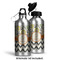 Swirls, Floral & Chevron Aluminum Water Bottle - Alternate lid options