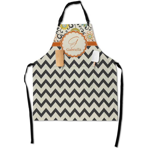 Swirls, Floral & Chevron Apron - Flat with Props (MAIN)