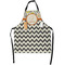 Swirls, Floral & Chevron Apron With Pockets w/ Name and Initial