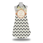 Swirls, Floral & Chevron Apron w/ Name and Initial