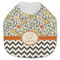 Swirls, Floral & Chevron Jersey Knit Baby Bib w/ Name and Initial