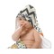 Swirls, Floral & Chevron Baby Hooded Towel on Child