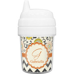 Swirls, Floral & Chevron Baby Sippy Cup (Personalized)
