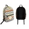 Swirls, Floral & Chevron Backpack front and back - Apvl