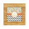 Swirls, Floral & Chevron Bamboo Trivet with 6" Tile - FRONT