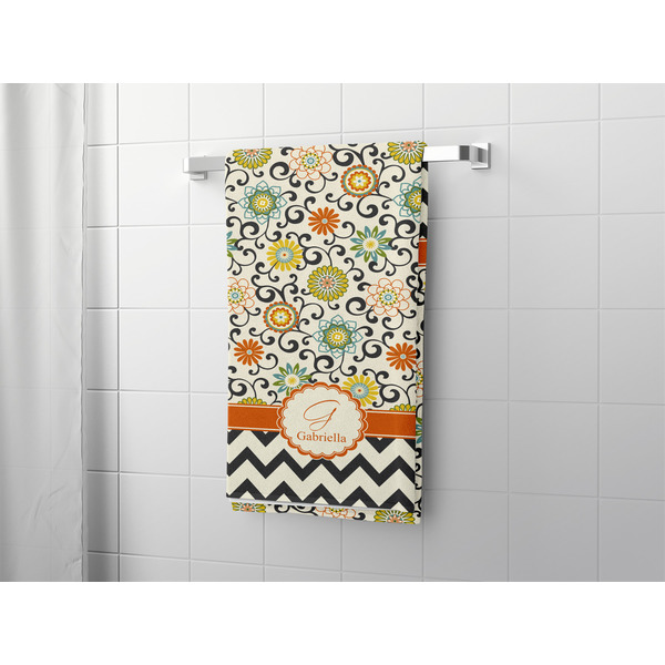 Swirls, Floral & Chevron Bath Towel - LIFESTYLE