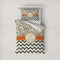 Swirls, Floral & Chevron Duvet Cover Set - Twin (Personalized)