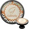 Swirls, Floral & Chevron Cabinet Knob (Black) (Personalized)