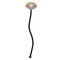 Swirls, Floral & Chevron Black Plastic 7" Stir Stick - Oval - Single Stick