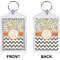 Swirls, Floral & Chevron Bling Keychain (Front + Back)