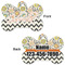 Swirls, Floral & Chevron Bone Shaped Dog Tag - Front & Back