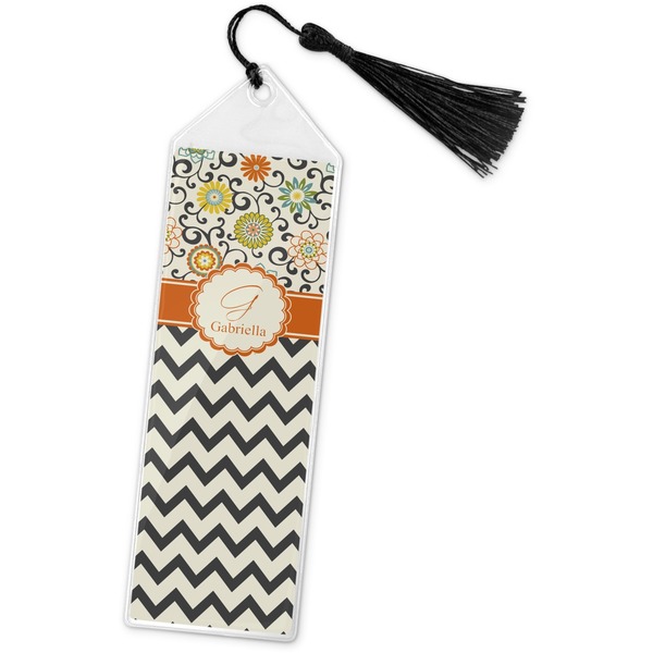Custom Swirls, Floral & Chevron Book Mark w/Tassel (Personalized)