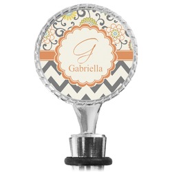 Swirls, Floral & Chevron Wine Bottle Stopper (Personalized)