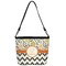 Swirls, Floral & Chevron Bucket Bag w/ Genuine Leather Trim (Personalized)