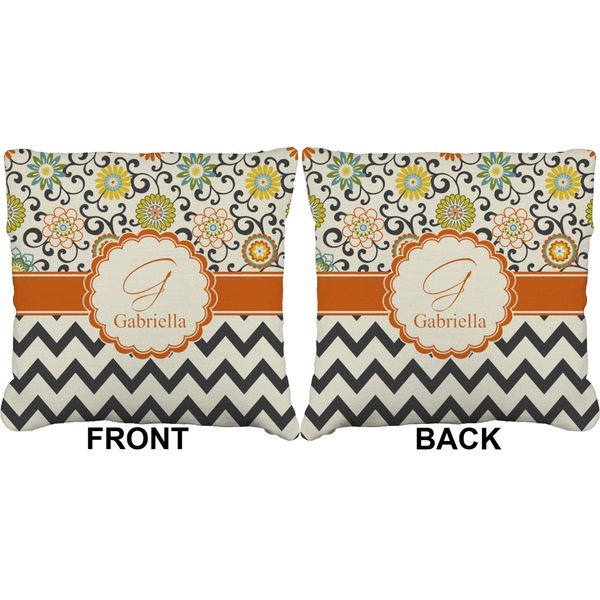 Swirls, Floral & Chevron Burlap Pillow Approval