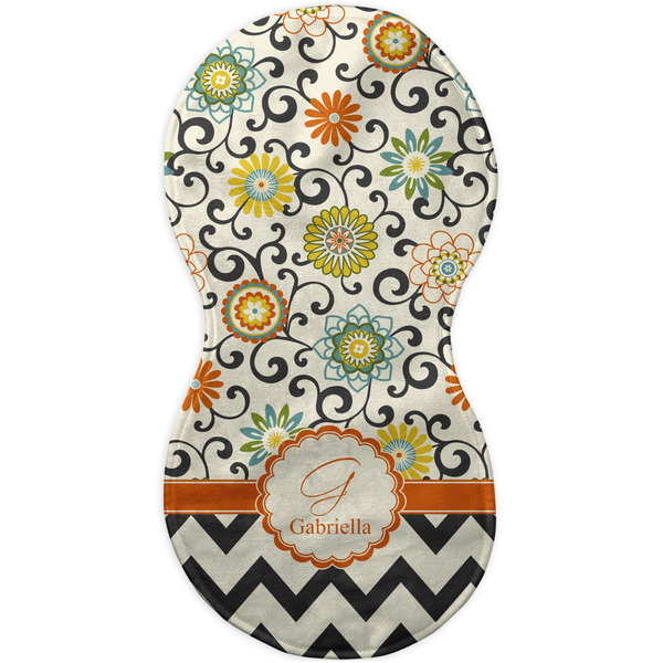 Swirls, Floral & Chevron Burp Peanut Shaped Flat