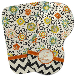 Swirls, Floral & Chevron Burp Cloth (Personalized)