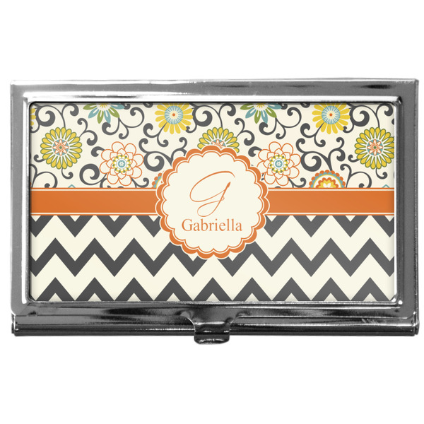 Custom Swirls, Floral & Chevron Business Card Case