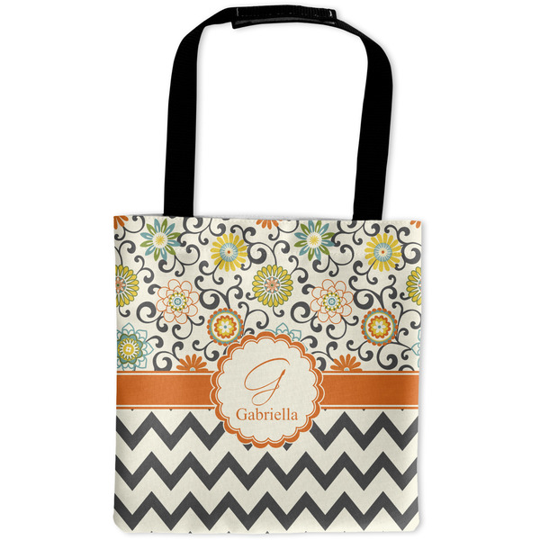 Custom Swirls, Floral & Chevron Auto Back Seat Organizer Bag (Personalized)