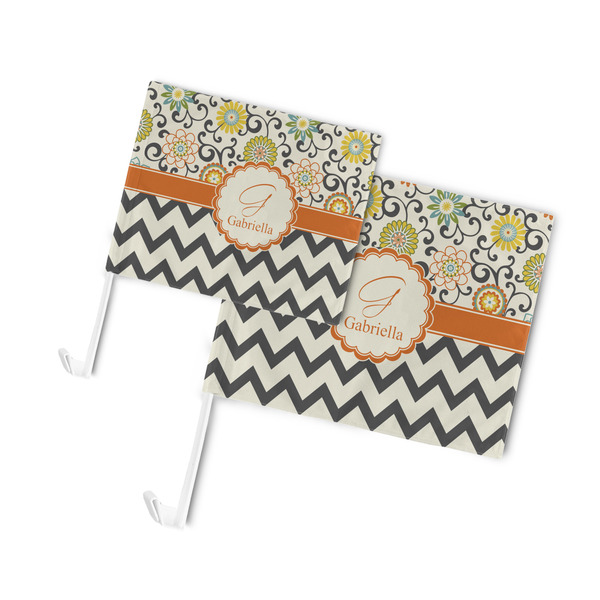 Swirls, Floral & Chevron Car Flags - PARENT MAIN (both sizes)