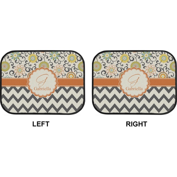 Swirls, Floral & Chevron Car Floor Mats (Back Seat) (Approval)