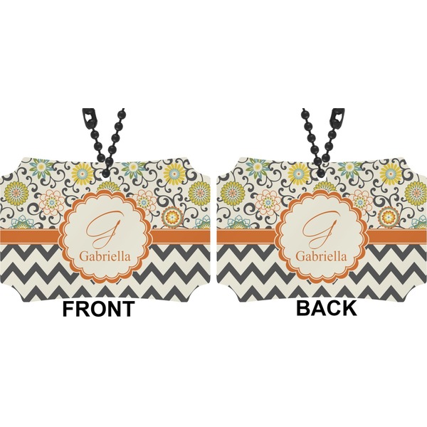 Swirls, Floral & Chevron Car Ornament - Berlin (Approval)