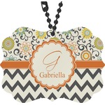 Swirls, Floral & Chevron Rear View Mirror Decor (Personalized)