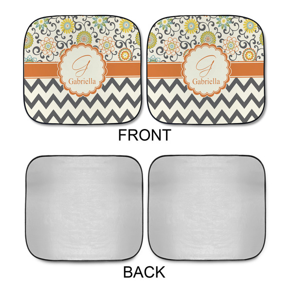 Swirls, Floral & Chevron Car Sun Shades - APPROVAL